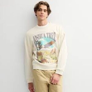 Men's Joshua Tree California Bald Eagle Fleece Sweatshirt Size L